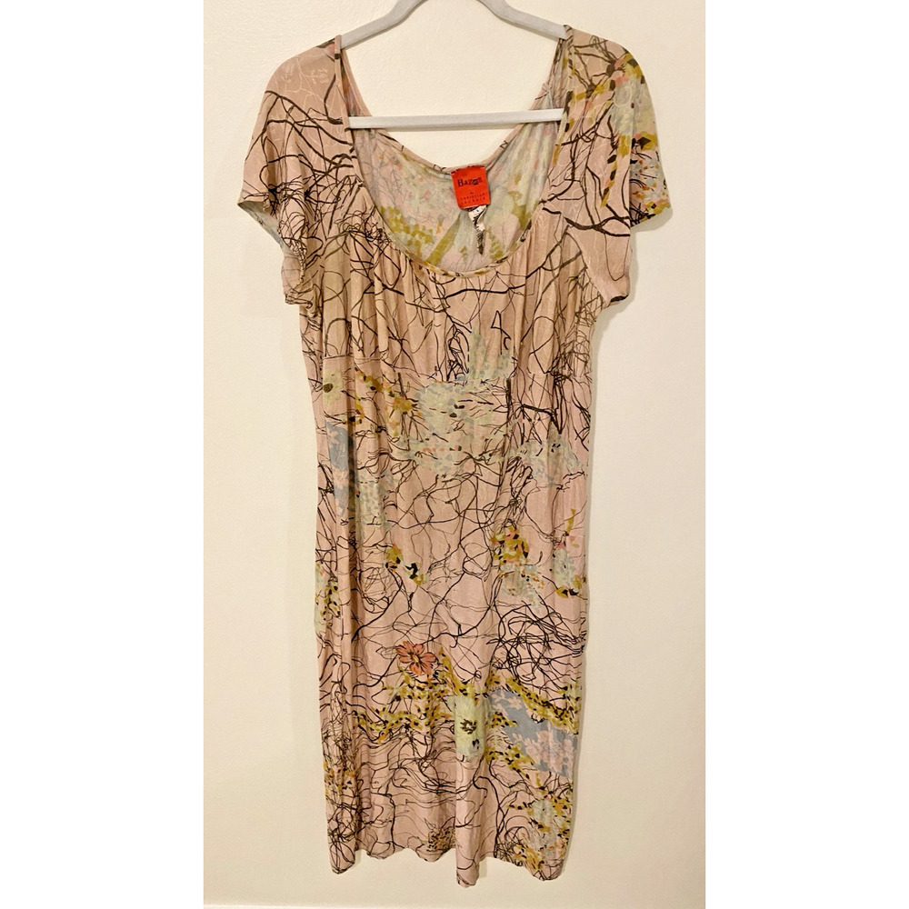 Vintage‎ Christian Lacroix Bazar Y2K Abstract Stretchy Dress L Artsy Boho Italy